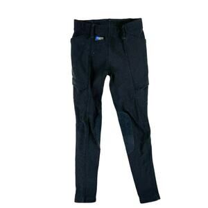 Irideon Black Horse Riding Pants Breeches Knee Patch Large Fit like 10